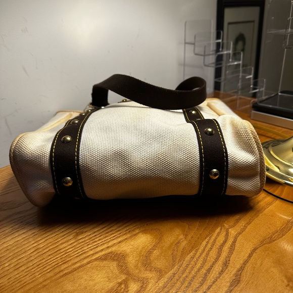 Louis Vuitton Canvas Ivory & Yellow Two-Tone Tote - Picture 13 of 15